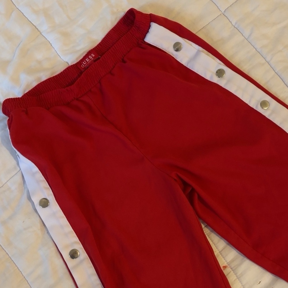 Adidas-Style Button Down Baggy Pants